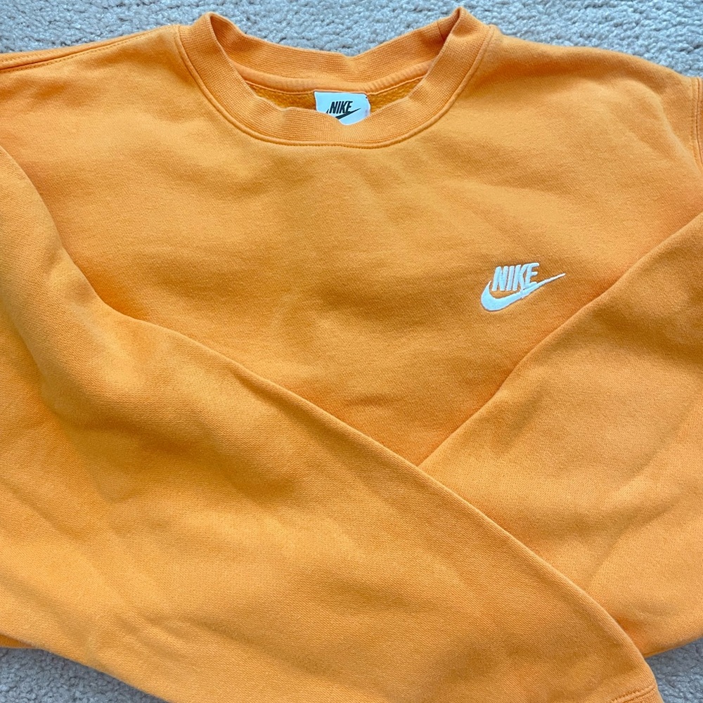 Nike Men's Vibrant Orange Crewneck Sweater
